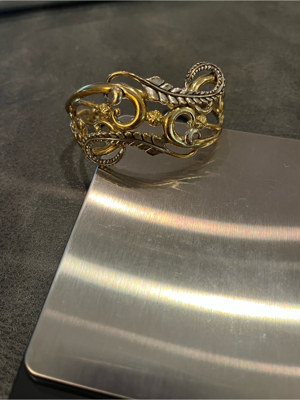 Carolyn Pollack Relios Sterling and Brass Cuff